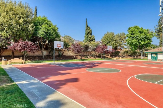 view of sport court with community basketball court