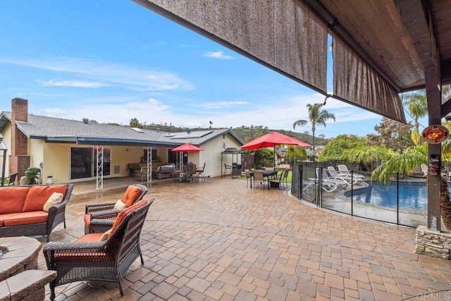 6756 Monte Verde Dr, San Diego, CA 92119 - view of patio featuring outdoor lounge area and outdoor dining area