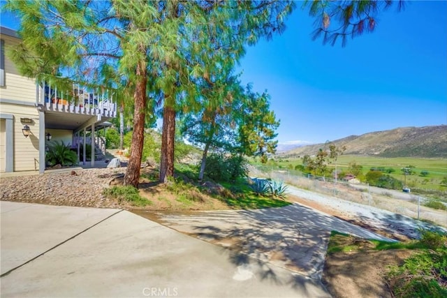 39100 Saddle Ridge Rd, Hemet, CA 92543 - view of yard featuring a mountain view and stairway