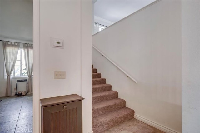39100 Saddle Ridge Rd, Hemet, CA 92543 - stairway featuring tile patterned floors