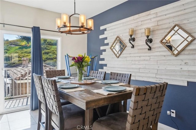 2810 Green River Rd Unit 103, Corona, CA 92882 - dining area featuring a chandelier and light tile patterned floors