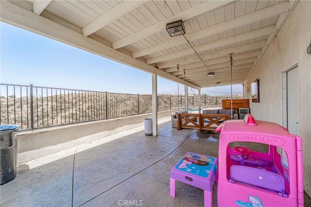148 Mesquite Ct, Calimesa, CA 92320 - view of patio with a fenced backyard