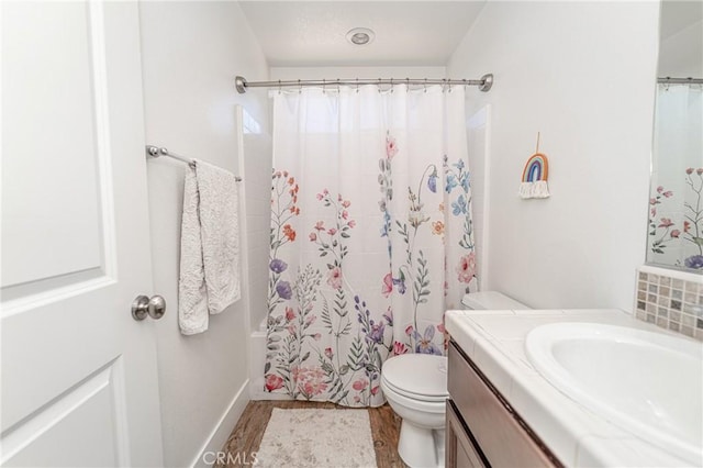 148 Mesquite Ct, Calimesa, CA 92320 - full bath with vanity, wood finished floors, and shower / bath combo