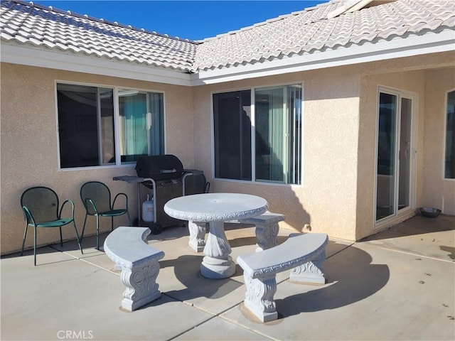 view of patio featuring area for grilling