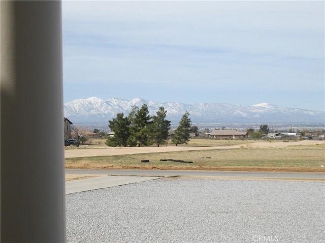 view of street with a mountain view