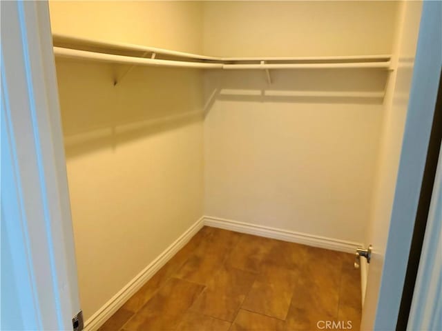 view of walk in closet