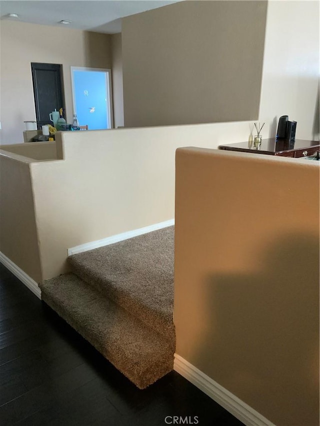 5230 Starling St, Fontana, CA 92336 - stairway with wood finished floors and baseboards