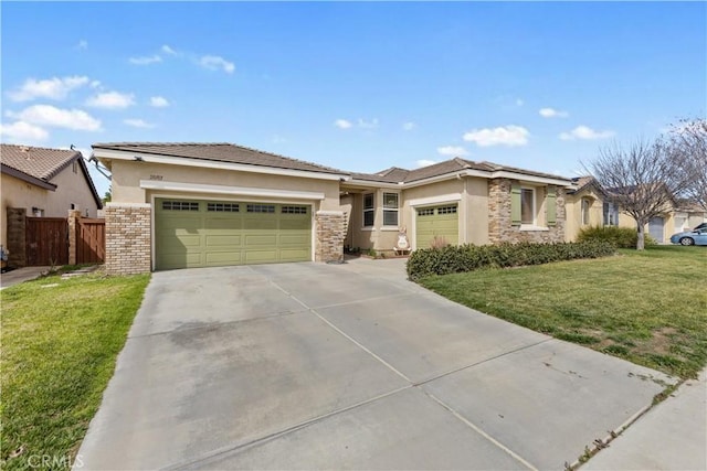 28183 Rocky Cove Dr, Menifee, CA 92585 - view of front of home with stucco siding, a garage, and concrete driveway