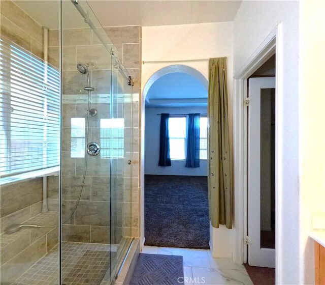 28183 Rocky Cove Dr, Menifee, CA 92585 - bathroom with a shower stall