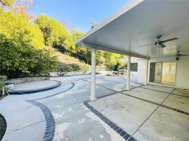 2768 Somerset Pl, Rowland Heights, CA 91748 - view of patio / terrace featuring a pool and ceiling fan