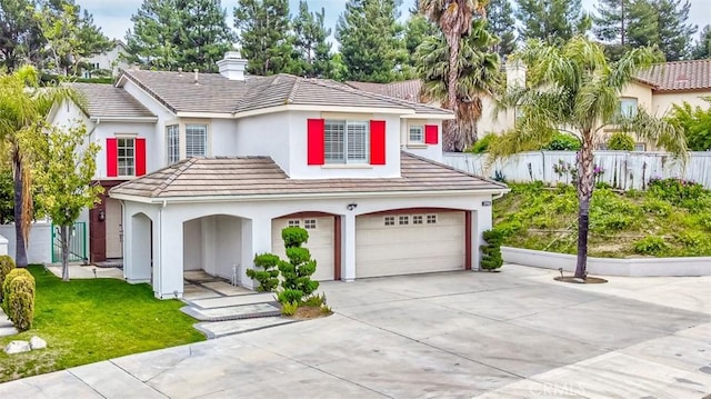 2768 Somerset Pl, Rowland Heights, CA 91748 - traditional-style house featuring fence, stucco siding, and concrete driveway