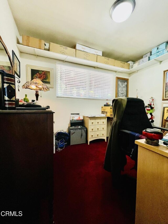 view of carpeted office