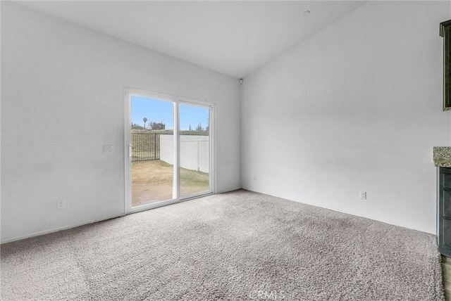 222 Garden Air Ct, Calimesa, CA 92320 - unfurnished room with lofted ceiling and carpet