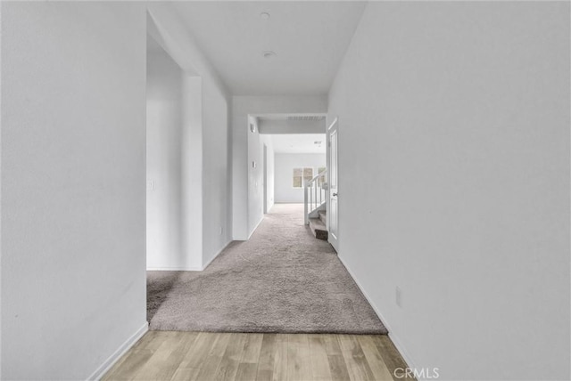 222 Garden Air Ct, Calimesa, CA 92320 - hall with baseboards and light wood-type flooring