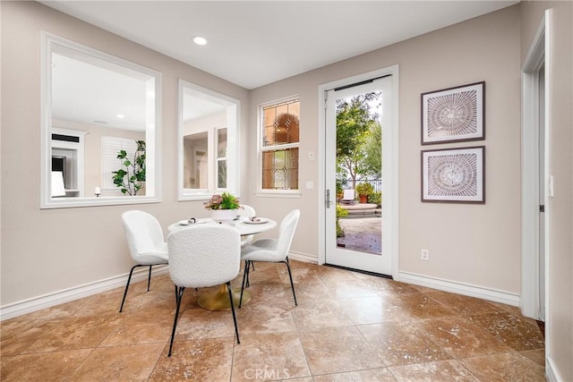113 Tearose, Irvine, CA 92603 - dining room featuring recessed lighting and baseboards