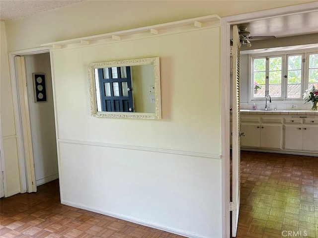 interior space featuring a sink