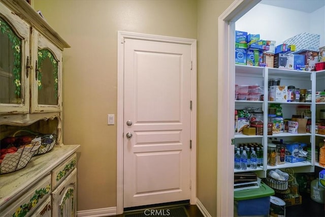 view of storage area