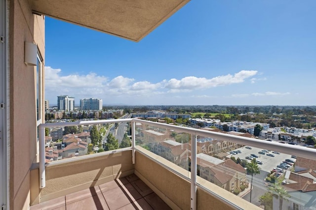 balcony with a view of city