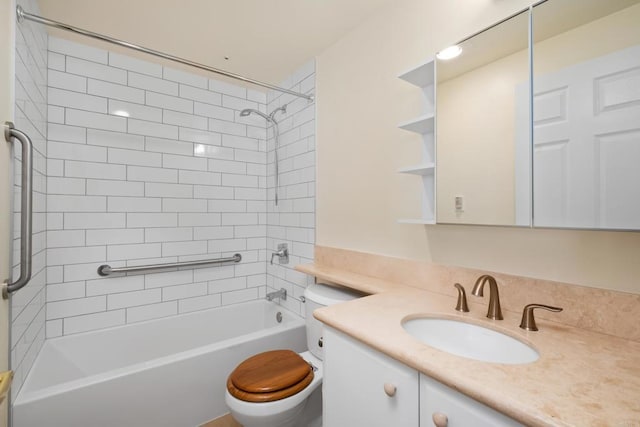 3890 Nobel Dr Unit 1307, San Diego, CA 92122 - bathroom with toilet, vanity, and bathtub / shower combination