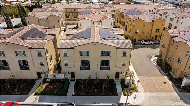 drone / aerial view with a residential view