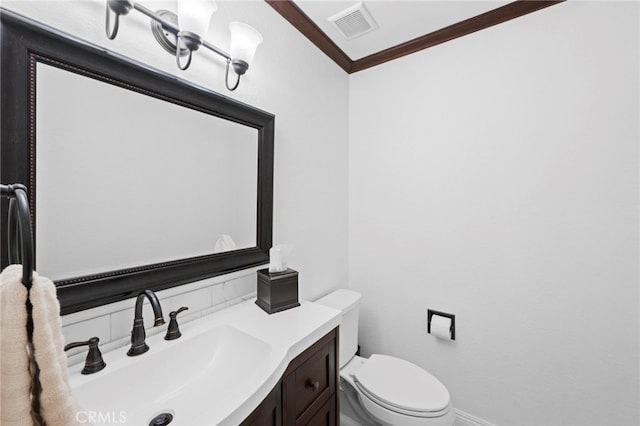 1330 Vista Grande Unit 27, Fullerton, CA 92835 - half bath with ornamental molding, vanity, toilet, and baseboards