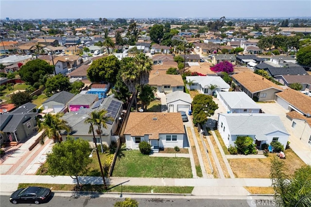 drone / aerial view with a residential view