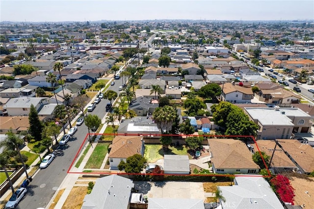 bird's eye view with a residential view