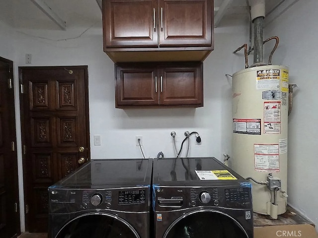 28132 Via Congora, Mission Viejo, CA 92692 - laundry room featuring cabinet space, separate washer and dryer, and water heater