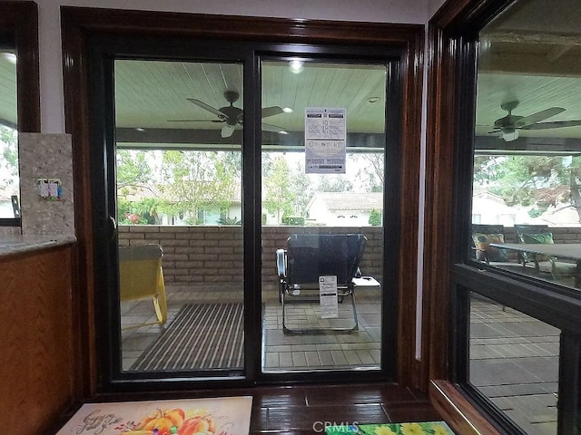 28132 Via Congora, Mission Viejo, CA 92692 - doorway to outside with ceiling fan and a healthy amount of sunlight