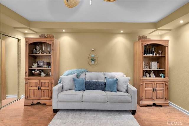 2204 Vanderbilt Ln Unit 16, Redondo Beach, CA 90278 - living room featuring light wood finished floors and recessed lighting
