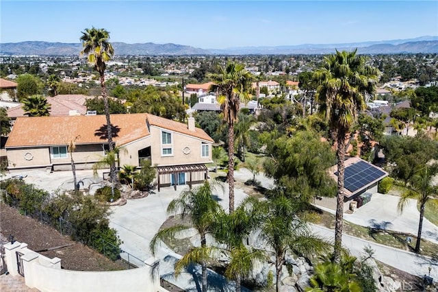 27485 Pachea Trl, Hemet, CA 92544 - drone / aerial view featuring a residential view and a mountain view