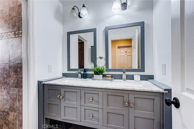 27485 Pachea Trl, Hemet, CA 92544 - bathroom featuring double vanity and a sink