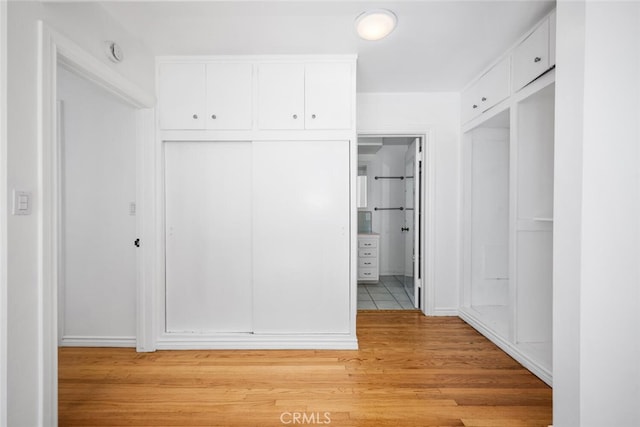 interior space featuring light wood-type flooring