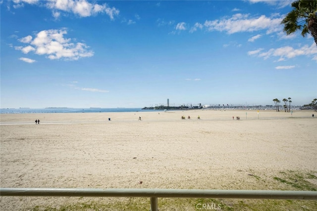 view of water feature featuring a view of the beach