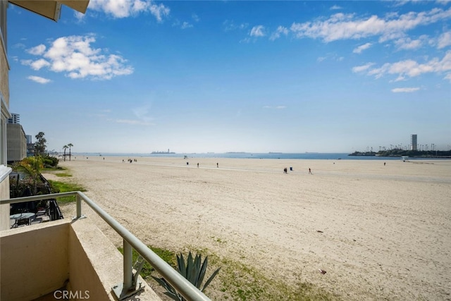 property view of water with a view of the beach