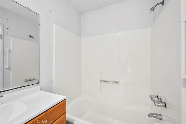 full bath featuring shower / washtub combination and vanity