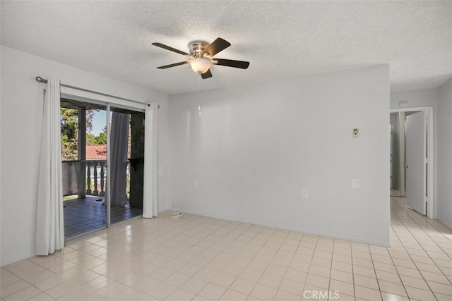 2405 Via Mariposa W Unit 2G, Laguna Woods, CA 92637 - empty room with ceiling fan, a textured ceiling, and light tile patterned floors