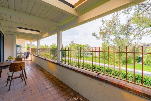 view of balcony