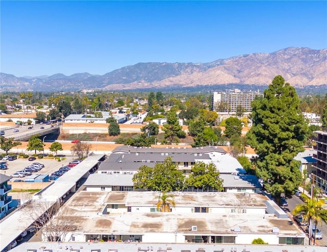 aerial view featuring a mountain view