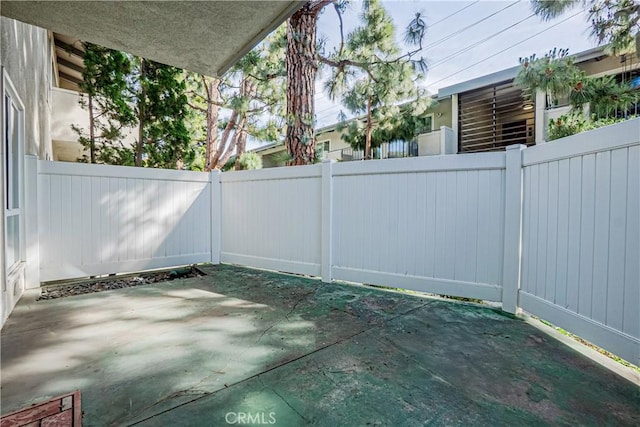 view of patio / terrace with a fenced backyard