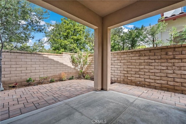 view of patio / terrace featuring a fenced backyard