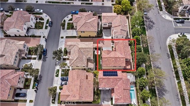 bird's eye view with a residential view