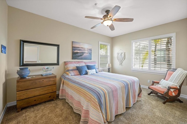 2185 Twain Ave, Carlsbad, CA 92008 - bedroom featuring carpet, baseboards, and a ceiling fan