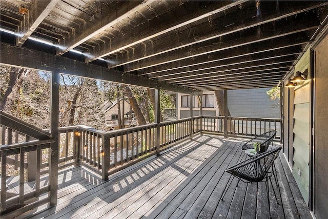 28886 Cedar Dr, Lake Arrowhead, CA 92352 - view of wooden terrace
