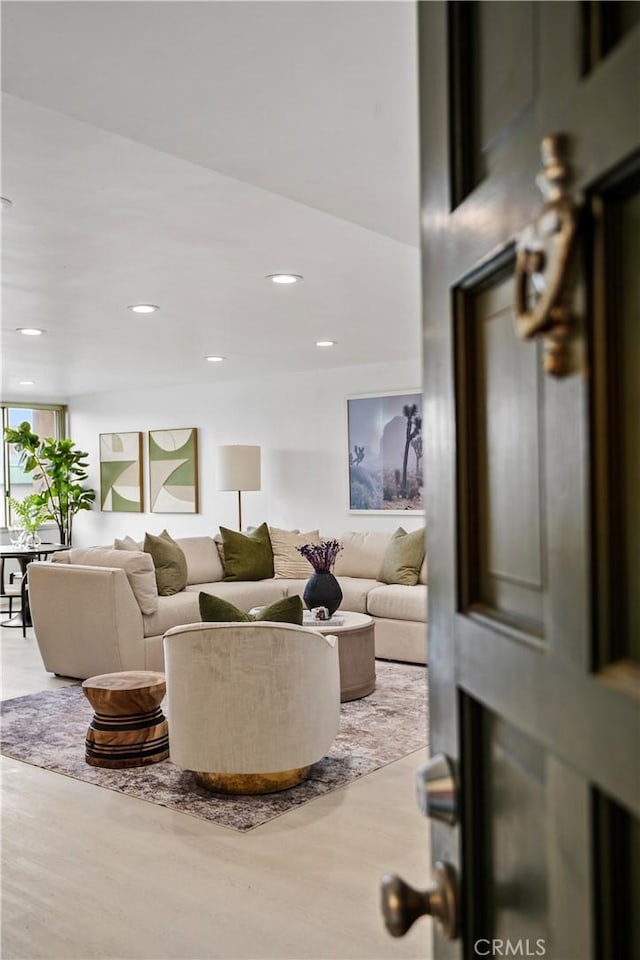 5301 Balboa Blvd Unit M4, Encino, CA 91316 - living area featuring wood finished floors and recessed lighting