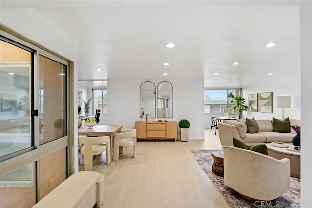 5301 Balboa Blvd Unit M4, Encino, CA 91316 - living area with light wood-type flooring and recessed lighting