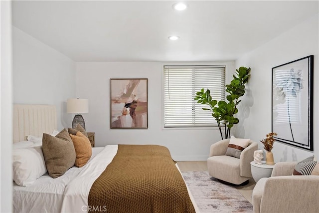 5301 Balboa Blvd Unit M4, Encino, CA 91316 - bedroom with light wood-style floors, recessed lighting, and baseboards