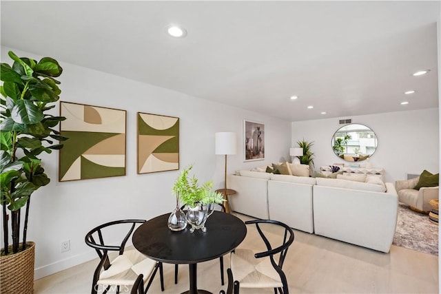 5301 Balboa Blvd Unit M4, Encino, CA 91316 - dining area featuring recessed lighting, baseboards, and light wood finished floors
