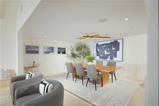 13 Lagunita Dr, Laguna Beach, CA 92651 - dining room with a decorative wall, recessed lighting, and ornamental molding