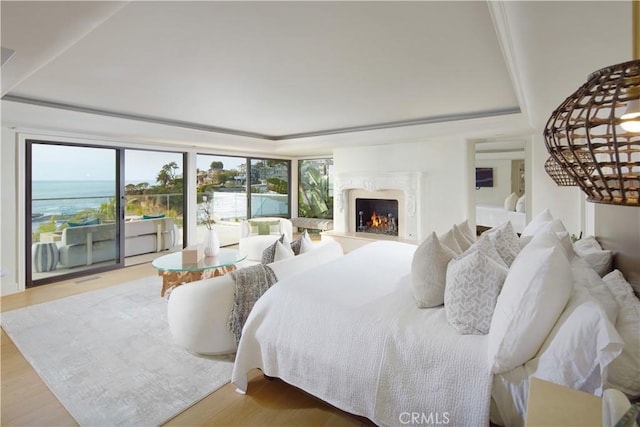 13 Lagunita Dr, Laguna Beach, CA 92651 - bedroom with a premium fireplace, wood finished floors, and access to outside